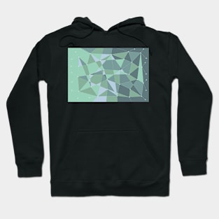 Abstract random geometric pattern green Hoodie